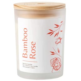 Plant Therapy Natural Bamboo Rose Aromatherapy Candle Vegan Soy and Coconut.
