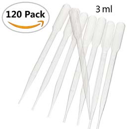 Clear Liquid Pipettes 3ml 120 Pack.